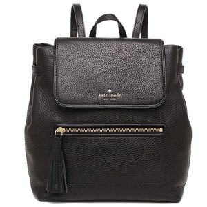 Black Kate Spade Leather Backpack